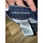 American Eagle Denim Shorts Womens Sz 4 High Rise Shortie Dark Wash Stretch Blue Photo 3