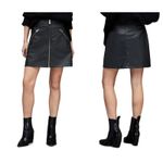 ALLSAINTS Piper Faux Skirt in Black Size US/4 Photo 10
