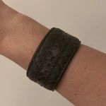 Bottega Veneta 🆕  | Leather Cuff Bracelet Small Braided Snake Dark Gray Photo 2