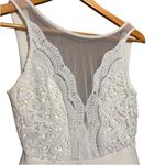LULUS Promise Antique‎ White Lace Skater Mini Dress Size Medium Photo 4