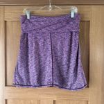 prAna  Leanne Foldover Waist A-Line Purple Heathered Athletic Skirt size Med​​ Photo 0