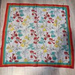 Albert Nipon colorful bow print square scarf White Photo 0