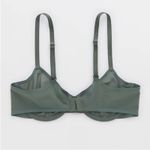 Aerie *NWT* Smoothez Unlined Mesh Bra Full Coverage Royal Palm Green Photo 1