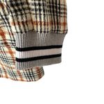 Free People  NWTs Victoria Track Blazer plaid Black Yellow size large Photo 4