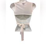 Princess Polly Taylor Wrap Criss Cross White Crop Halter Top Sz 4 Sexy Goddess Photo 2