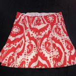 J.Crew  Strapless Tube Top Blouse Women's Size 2 Orange White Photo 1