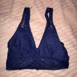 Aerie NWOT Navy Blue Lace V Neck Bralette Photo 1