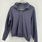 Brandy Melville Blue Half-Zip Sweatshirt Photo 0