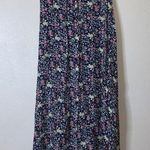 Freedom Fashions vintage blue floral button down maxi skirt Size M Photo 0