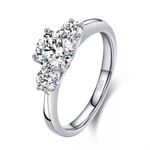 Sterling Silver SIZE 10 925  Classic CZ Engagement Wedding Ring Photo 0
