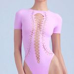 Oh Polly Lace up bodysuit NWT Photo 0