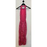 ASOS  Pearl And Fringe Halter Midi Dress in Pink Size US 6 Photo 8