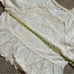 Altar'd State Arula Blouse Womens X 1X Ivory Lace Boho Peasant Top Peplum Victorian Flowy Photo 9