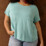 NEW Arula Blue Top Plus Size X / 0X (XL) NWT Photo 0