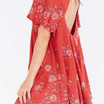 Urban Outfitters  Kimchi Blue Floral fields dress Red‎ size XS Cotton Open back Photo 0
