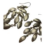 Tiered Purple Stone Dangle Drop Earrings Silver Hook Style Back Formal Boho Photo 3