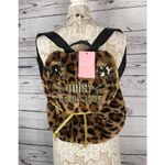 Juicy Couture NWT Faux Fur Gold & Black Sequin Cheetah backpack Photo 11