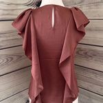 EXPRESS Ruffle Flounce Cap Sleeve Silky Top Photo 4