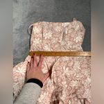 Selfie Leslie  pink floral Alexandria square neckline tie back romper small Photo 10