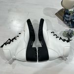 Forever 21 Forever 21 white faux leather with black laces boots size 8 Photo 4