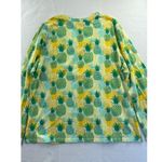 Fresh Produce Women’s Green & Yellow Pineapple Print Long Sleeve Shirt Sz 2X Photo 3