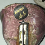 Vintage Ceramic Floral Basket Bouquet Round Clip On Earrings Set Photo 5