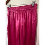 House of Harlow 1960 Hot Pink Satin Pull Up Wide Leg Pants Elastic Waist Sz S Photo 8