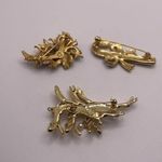 Lot Of 3 Gold Tone Costume Brooch Pins Christmas Holiday Reindeer Candy Cane Etc Photo 9