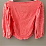 Free People  Day Lilly Balloon Sleeve Coral Top Sz XS Photo 7