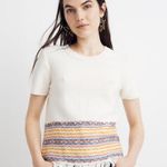 Madewell NWT Fringed Jacquard Sweater Tee Photo 1
