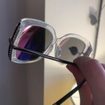 Authentic BOUCHERON 54 glitter oversized Square Swarovski crystals sunglasses Silver Photo 8