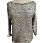 St. John Couture Women's Gold Boat Neck Knit Sweater Petite Small Photo 0