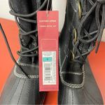 Merona New  Leather Winter Snow / Rain Boots with faux fur in size 8 Photo 7