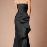 Azazie  Formal Dress Black Wedding Guest Dress Strapless Size 4  Photo 0