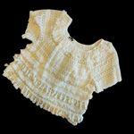 Love Sam ‎ Anthropologie Fringe Crochet Off Shoulder Top Size Med Petite Photo 13