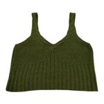 Anthropologie Crop Cable-knit Sweater Tank In Green L Photo 3