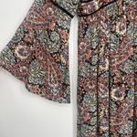 American Eagle Women's Floral Bohemian Keyhole Bell Sleeves Mini Dress Size S Photo 12