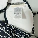 Michael Kors Black White Logo Graphic Bandeau Bikini Top Designer Bathing Suit Luxury Swimwear Size XS 🖤 Photo 2