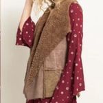 Hem & Thread  Faux Suede/Sherpa Open Front Vest Photo 9