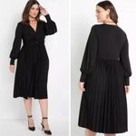 Eloquii NEW  black Knot Front Pleated Skirt Dress, plus size 18‎ Photo 1