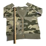 Lucky Brand  Size Small New Super Soft Sweater Cardigan Wool Blend Camo Green M Photo 12
