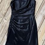 ABS Allen Schwartz ABS Evening Allen Schwartz Vintage Black Satin Strapless Mini Dress Size 6. Photo 0