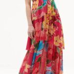 FIGUE Lula Halter Silk Chiffon Maxi Dress Sz 4 Pink Photo 0