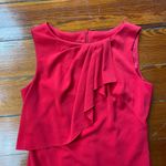 Moschino  Cheap & Chic Red One-Shoulder Ruffle Shift Dress – Size 10 Photo 7