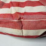 CRABTREE & EVELYN Red White Striped Wrapped Circular Handles Beach Tote Hand Bag Photo 6