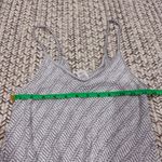 Caution to the Wind  Grey and White Tie Tank Top Photo 4