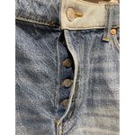 We The Free Patchwork Denim Blue Button Fly Pockets Mini Skirt Photo 2