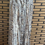 Blue Island ‎ Tan Snakeskin Print Strapless Maxi Dress Size Small Photo 0