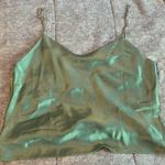 Satin two piece skirt and shirt set Green Size L Photo 0