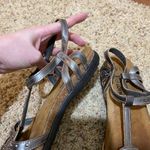 Naot Size 42 11 Elinor Mirror Leather Metallic Sandals Silver Photo 7